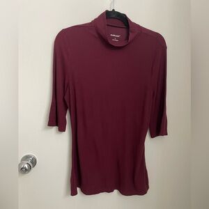 QVC Studio Park half-sleeve ribbed mock neck
